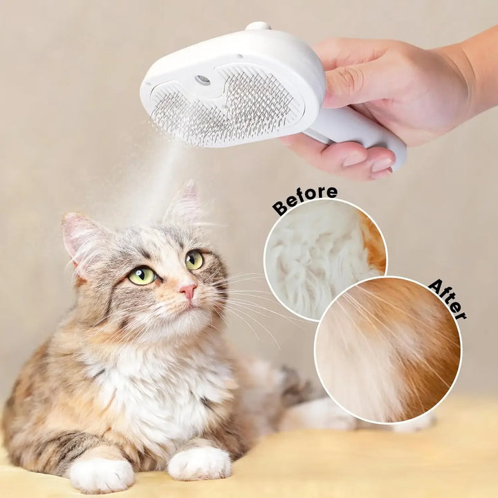 Upgraded Pet Spray Grooming Comb Steamy Floating Hair Removal Cleaning Steam Brush Styling for Dogs Cats Accessories